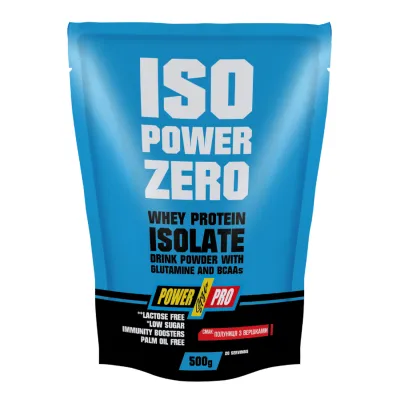 Ізолят сироваткового протеїну, ISO Power Zero - 500g Strawberry With Cream