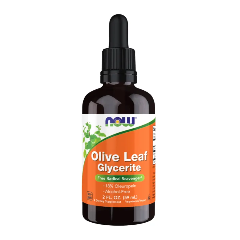 Экстракт листьев оливкового дерева, Olive Leaf Glycerite 18% Liquid - 59ml (2oz)