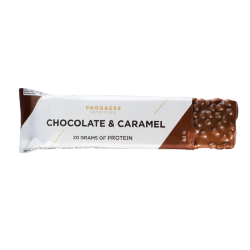 Протеиновый батончик Progress Nutrition (Bar) – 12×60 г, шоколад-карамель