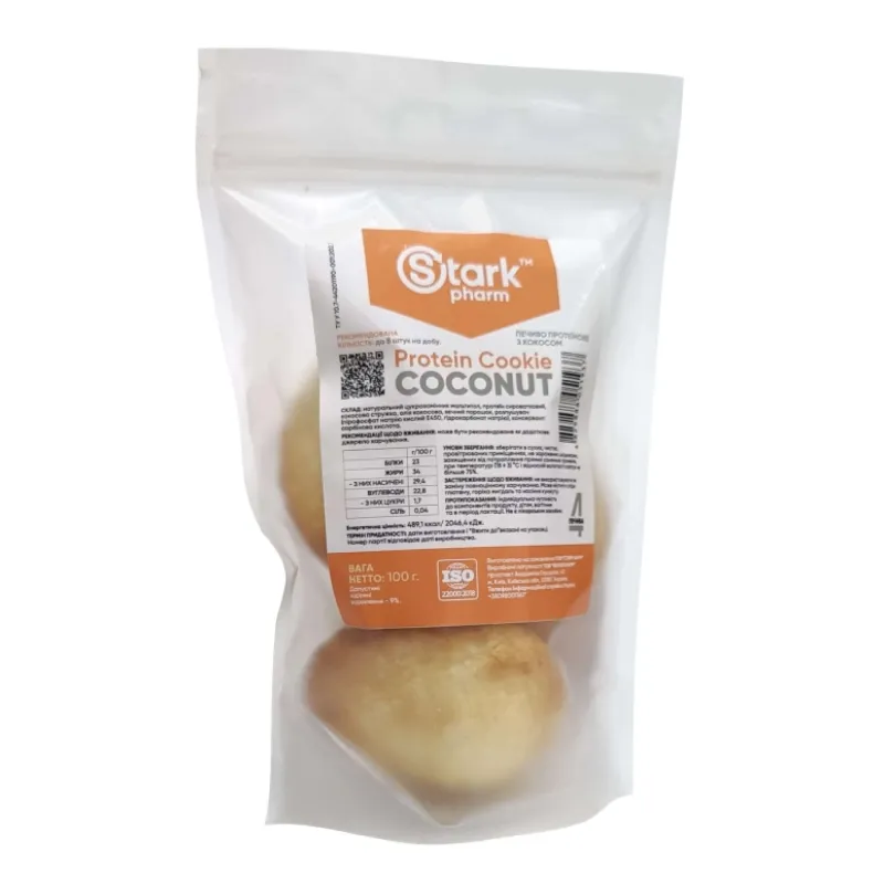 Протеиновое печенье, Protein Cookie - 100g Coconut