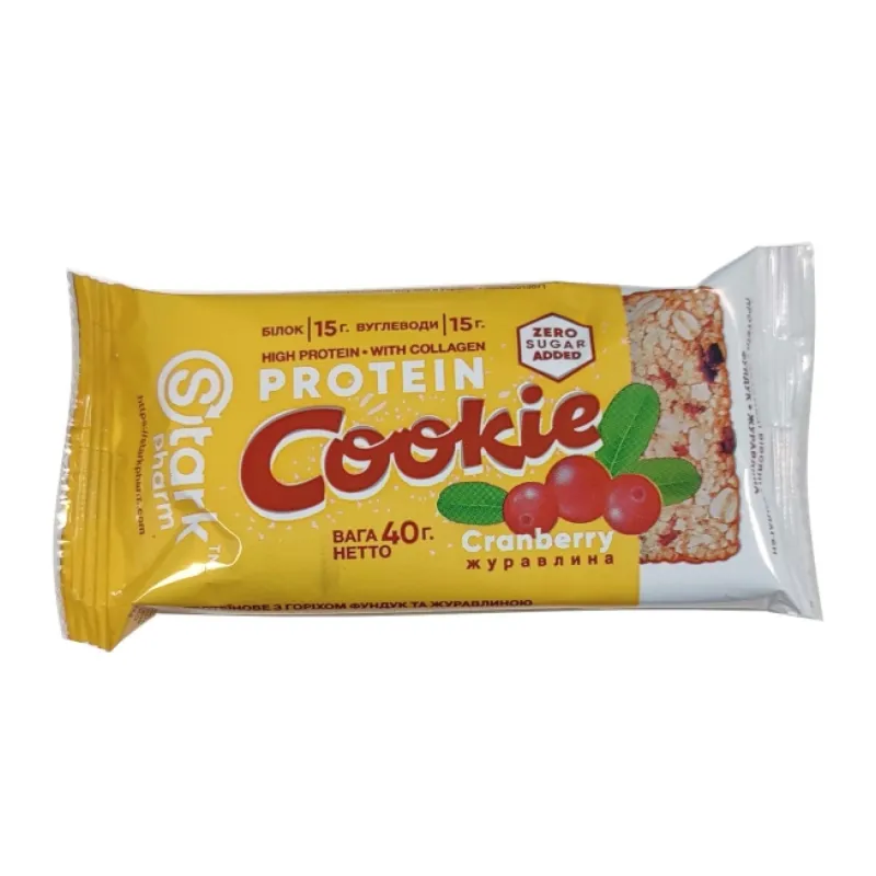 Протеиновое печенье, Protein Cookie - 40g Hazelnut Cranberry