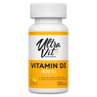 Витамин Д3, Vitamin D3 600 IU - 120 softgels