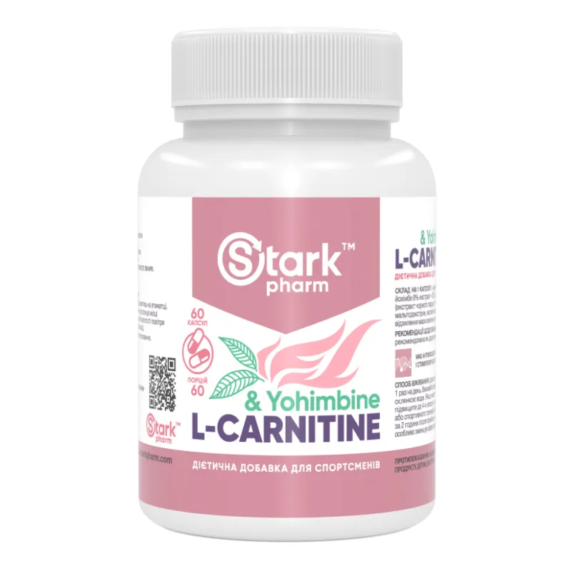 Л-Карнитин, Stark L-Carnitine & Yohimbe - 60caps