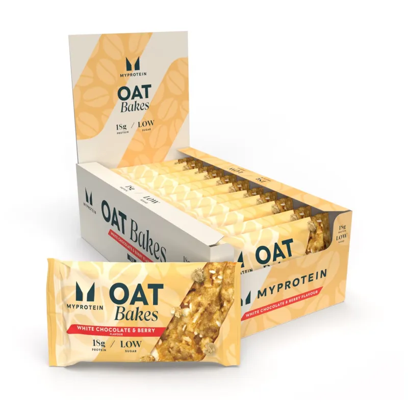Протеїнове печиво, Oat Bakes - 12x75g White Choc & Berry Flavour