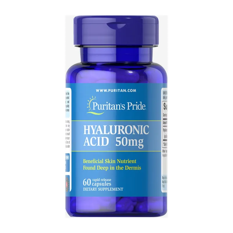 Гіалуронова кислота, Hyaluronic Acid 50mg - 60 caps