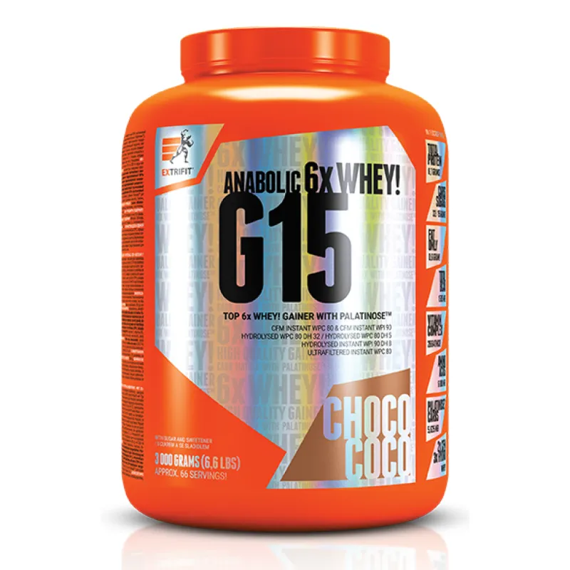 Гейнер Extrifit (G15 Anabolic Gainer) — 3000 г, choco-кокос