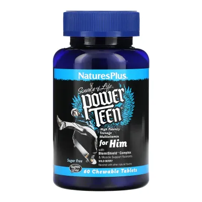 Мультивитамины для мальчиков-подростков, Power Teen His Chewable - 60 tabs