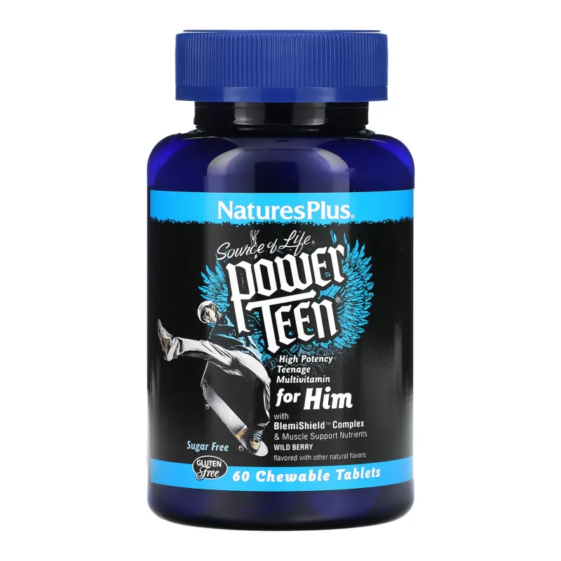 Мультивитамины для мальчиков-подростков, Power Teen His Chewable - 60 tabs