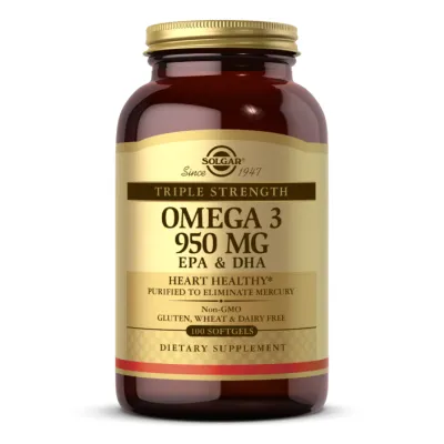 Омега-3, Triple Strength Omega-3 950mg - 100 softgels
