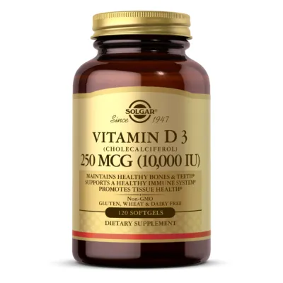 Вітамін Д3, Vitamin D3 250mcg (10 000IU) - 120 softgels