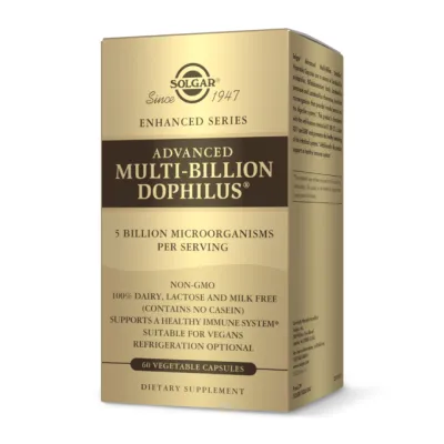 Пробіотик Solgar (Advanced Multi-Billion Dophilus®) — 60 веганських капсул, для травлення