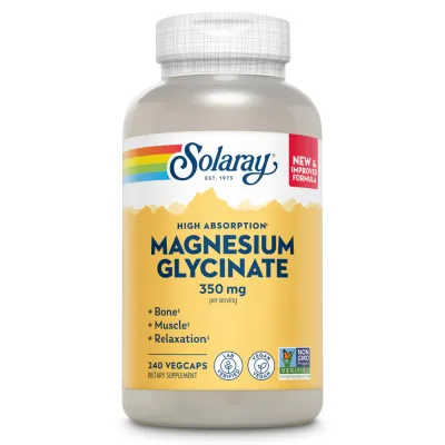 Магній гліцинат для нервової системи та покращення сну, Magnesium Glycinate 350мг - 240 vcaps