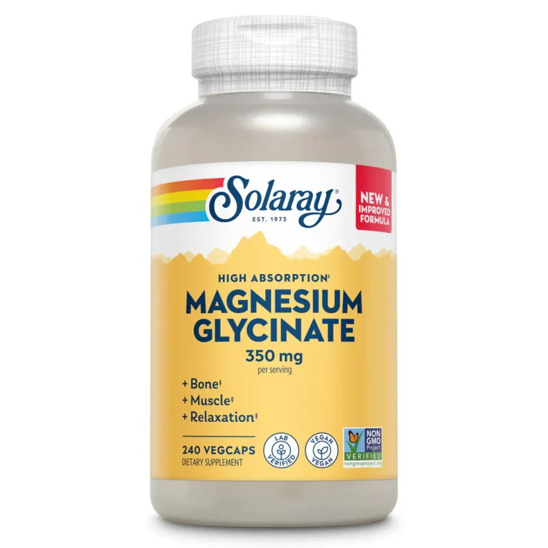 Магній гліцинат для нервової системи та покращення сну, Magnesium Glycinate 350мг - 240 vcaps