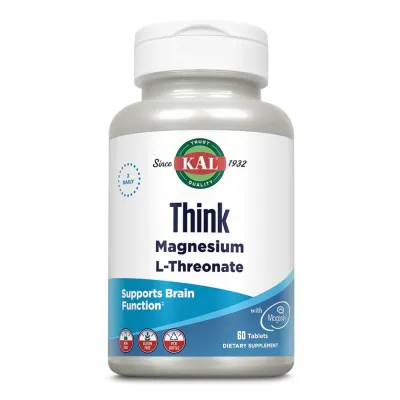 Магній Л-треонат, Think Magnesium L-Threonate - 60 tabs