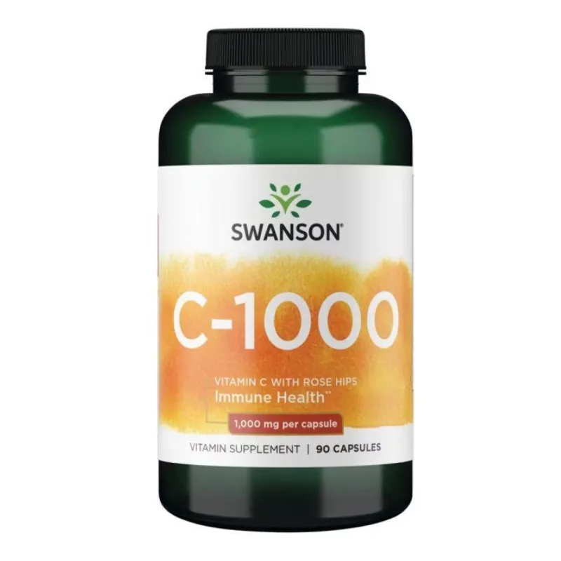 Вітамін C 1000мг Swanson — 90 капсул, для імунітету