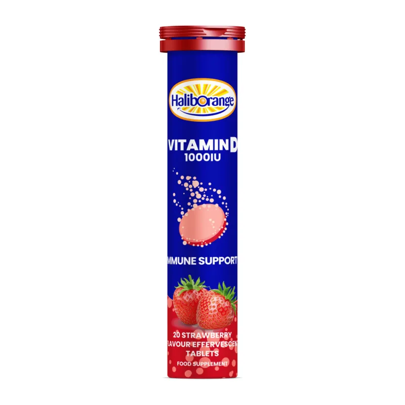 Витамин Д, Vitamin D 1000IU - 20 tabs Strawberry
