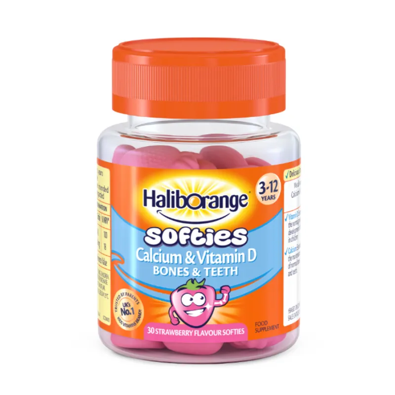 Кальций Витамин Д, Softies Calcium & Vitamin D - 30 softgels Strawberry