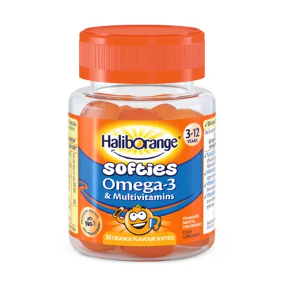 Детские мультивитамины из Омега-3., Softies Omega-3 & Multivitamin - 30 softgels Orange