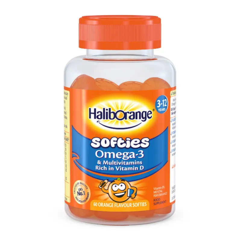 Мультивитамины из Омега-3 для детей, Softies Omega-3 & Multivitamin - 60 softgels Orange