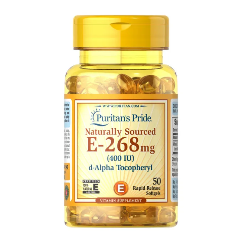 Вітамін-Е, Vitamin E 268 mg 400 IU - 50 softgels