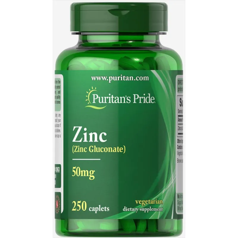 Цинк, Zinc 50 mg - 250 Caplets