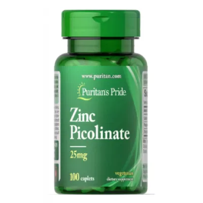 Цинк Піколінат, Zinc Picolinate 25 mg - 100 Caplets
