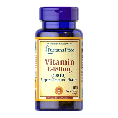 Вітамін Е, Vitamin E-180mg 400 IU - 100 softgels