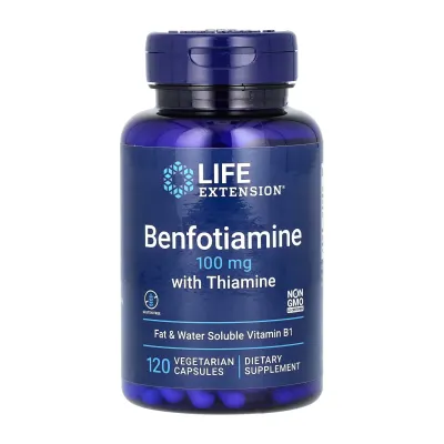 Бенфотиамин с тиамином, Benfotiamine with Thiamine 100 mg - 120 vcaps