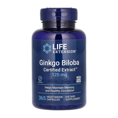 Гінкго білоба, Ginkgo Biloba Certified Extract™ 120mg - 365 vcaps