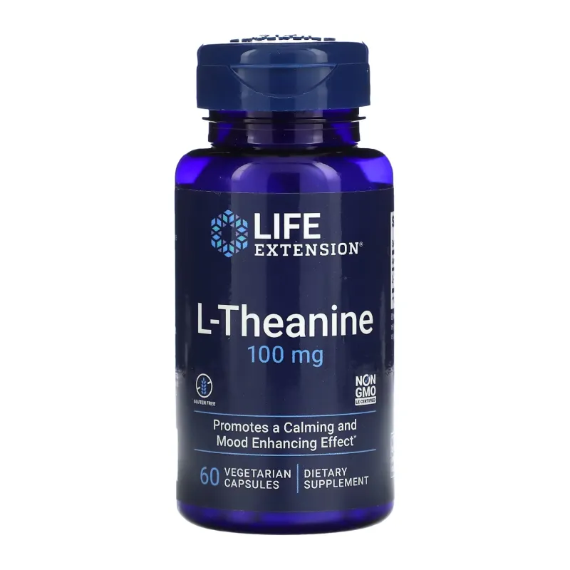 Л Теанин, L-Theanine 100 mg - 60 vcaps