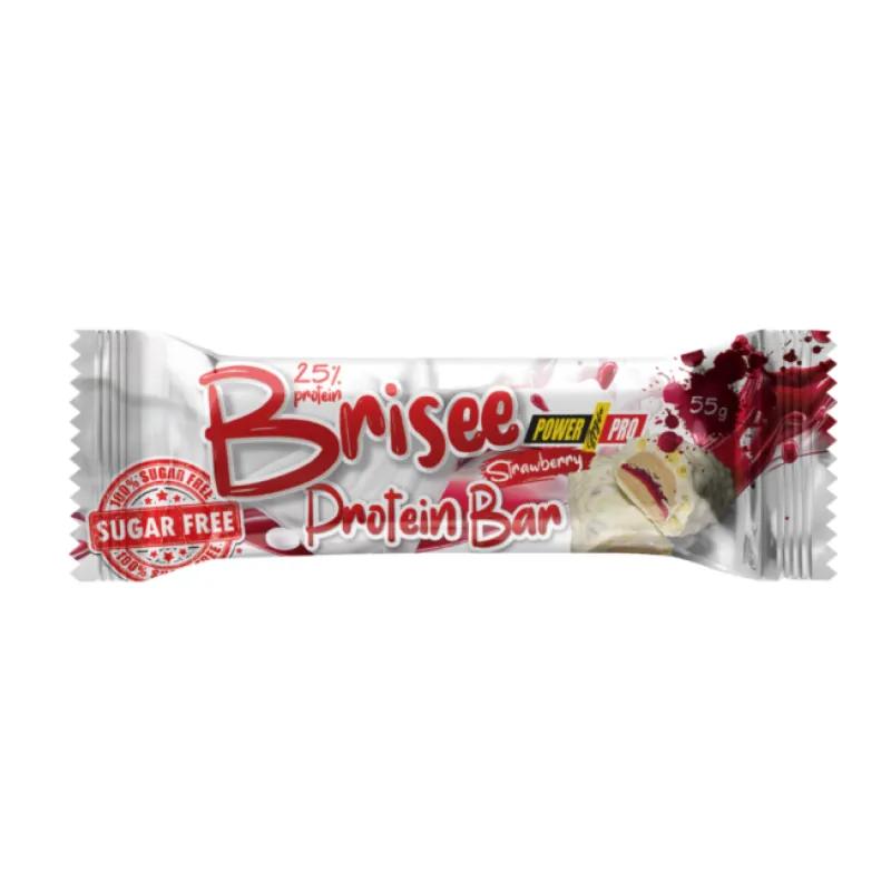 Протеїнові батончики, Brisee 25% - 20х55g Strawberry