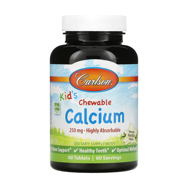 Кальций для детей, Kids Chewable Calcium - 60 tabs