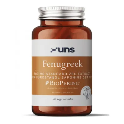 Пажитник UNS Vitamins (Fenugreek Bioperine) — 90 веганських капсул