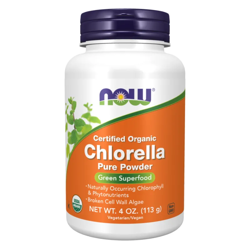 Хлорела Now Foods (Organic Chlorella Pure Powder) — 113 г