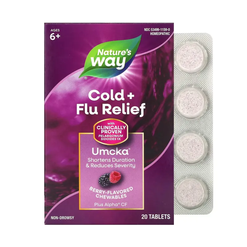 Засіб від застуди, Umcka Cold & Flu Berry - 20 chew tabs