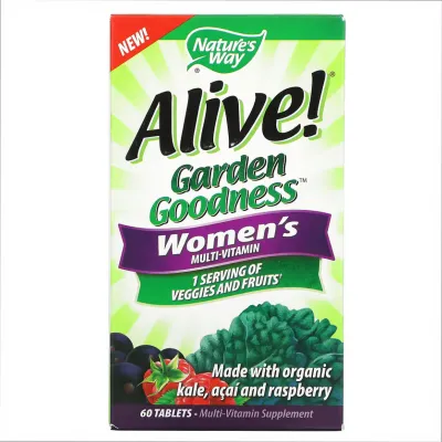 Женский мультивитаминный комплекс, Alive Organic Garden Goodness Women - 60 tabs