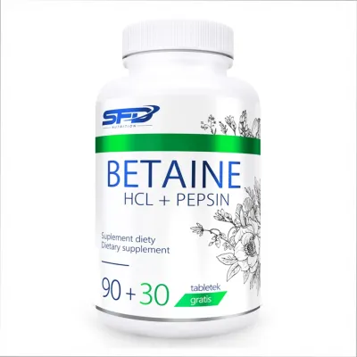 Травні ферменти, Betaine HCL+Pepsin - 120caps