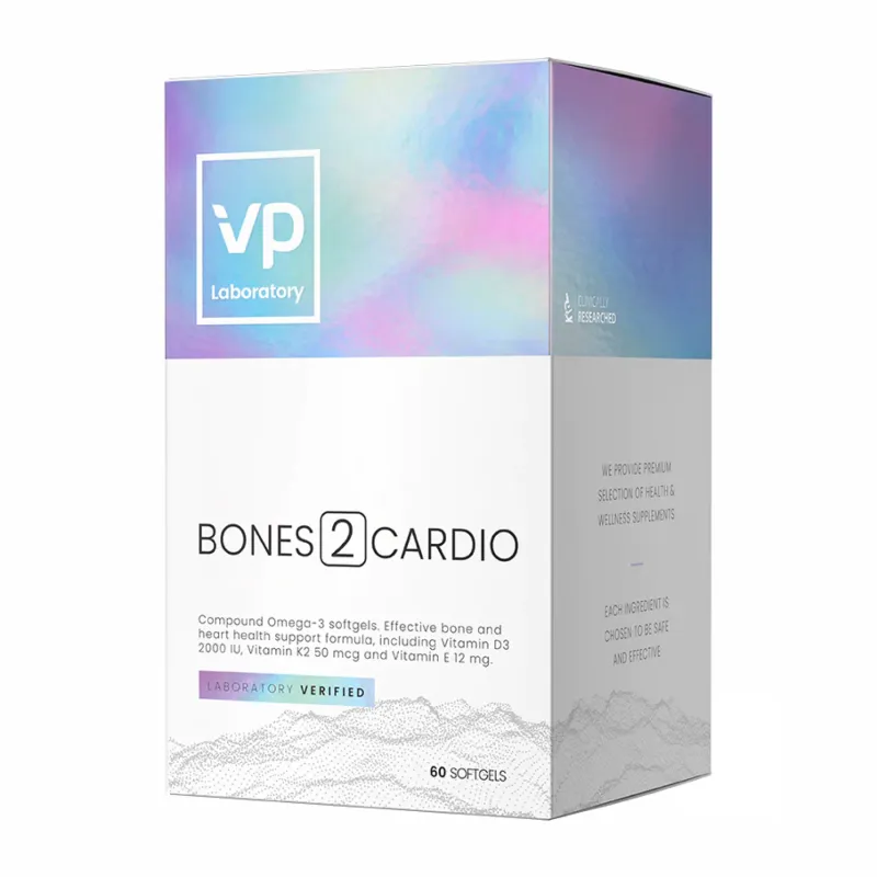 Комплекс для Підтримки Здоров'я Кісток та Кардіо Системи, Bones2Cardio - 60 softgels