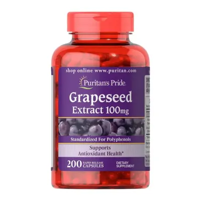 Экстракт виноградной косточки, Grapeseed Extract 100mg - 200caps