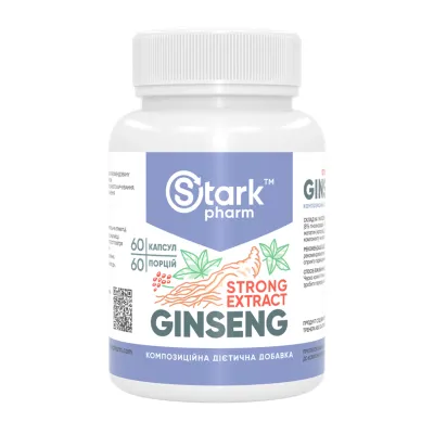 Экстракт корня женьшеня, Ginseng Strong Extract - 60 caps