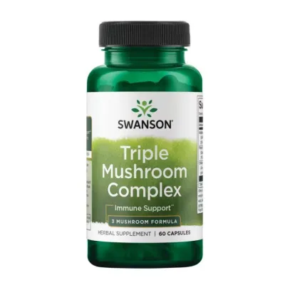 Грибы шиитаке, майтаке, рейше, Triple Mushroom Complex 3 Mushroom Formula - 60 caps