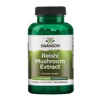Гриб Рейши, Reishi Mushroom Extract Standardized 500mg - 90 caps
