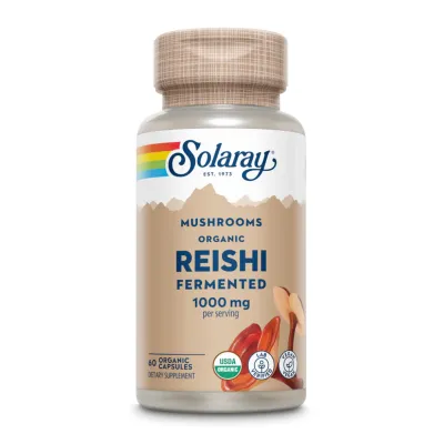 Экстракт гриба рейши, Org Grown Fermented Reishi 1000mg - 60 caps