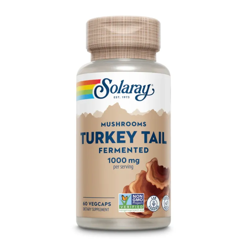 Ферментований трутовик різнокольоровий, Org Grown Fermented Turkey Tall 500mg - 60 vcaps