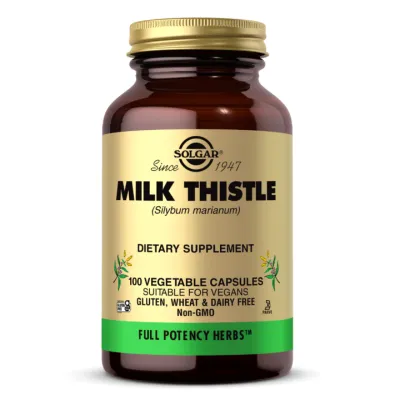Розторопша Solgar (FP Milk Thistle) — 100 веганських капсул, для печінки