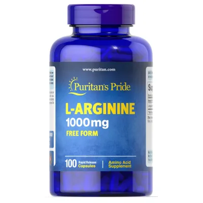 L-Аргінін, L-Arginine 1000 mg - 100 Capsules