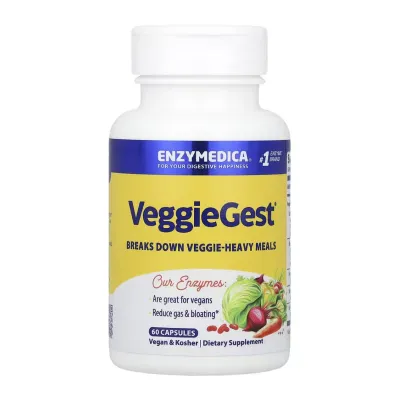 Ферменти для перетравлення рослинної клітковини, VeggieGest - 60 caps