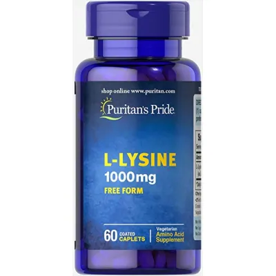 L-Лізин, L-Lysine 1000 mg - 60 Caplets
