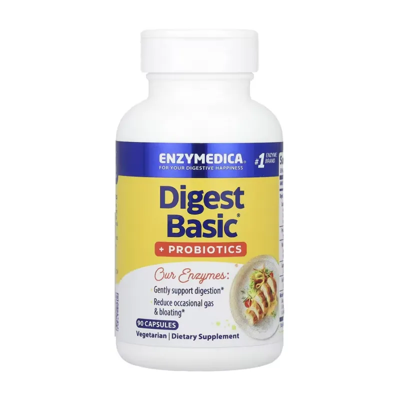 Ферменти та пробіотики, Digest Basic+Probiotics - 90 caps