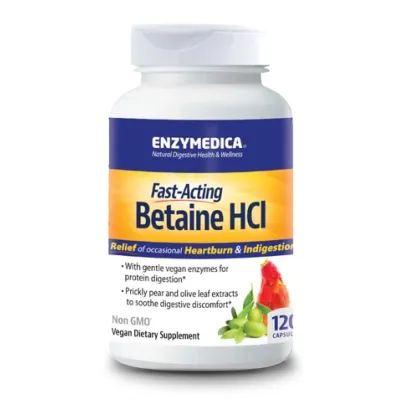 Бетаїн Гідрохлорид, Betaine HCI 600mg - 120 caps
